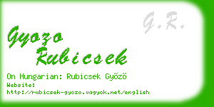 gyozo rubicsek business card