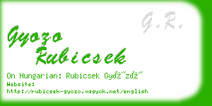 gyozo rubicsek business card